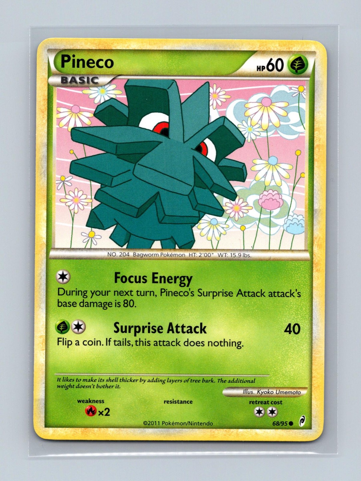 Pineco 68/95 Common Call of Legends Pokemon Lightly Played