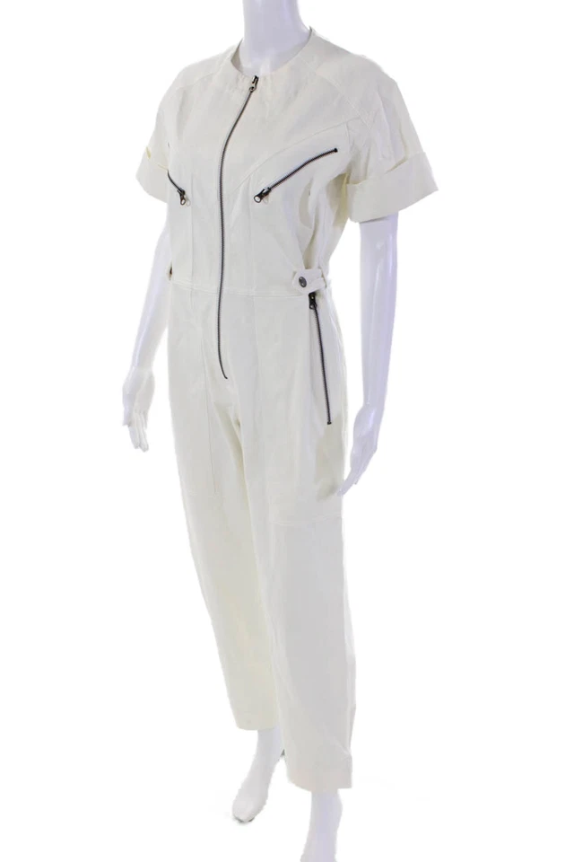 Mono Rebecca Minkoff Mujer Media Cremallera Blanco Talla Extra Pequeño Foto 2 de 4