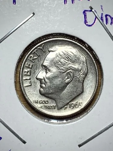 1965 Roosevelt Dime BU Clad *Glossy Luster Sleeved FREE SHIPPING