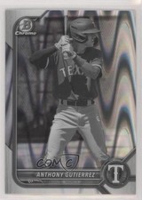 2022 Bowman Draft Chrome Black & White RayWave Refractor Anthony Gutierrez yf0