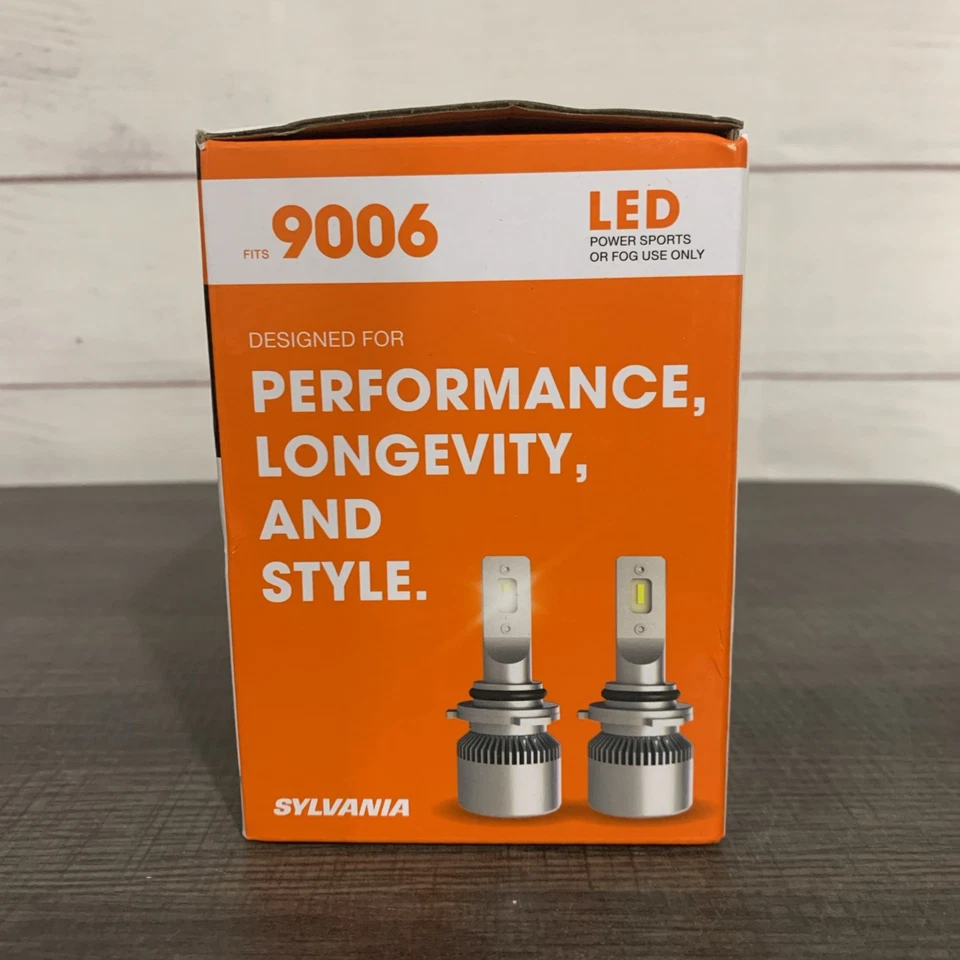 SYLVANIA 9006 LED Fog Lights Cool White Bright LED Output Headlight 2 Bulbs NEW! - Image 2 of 3