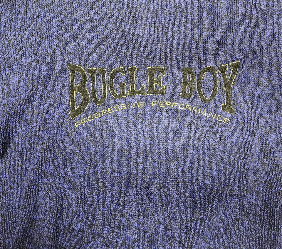 Vintage Bugle Boy Sweater Men's Large Pullover Knit Blue - Image 3 of 4