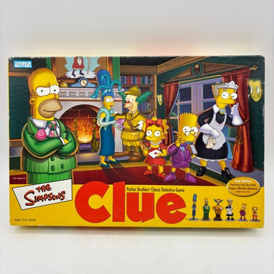 #ad Clue The Simpsons COMPLETE Parker Brothers 2002 TV Show Cartoon $19.99