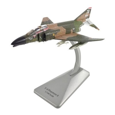 1PCS Alloy USAF F-4 Phantom II Fighter Model 1/144 Scale With Display Stand