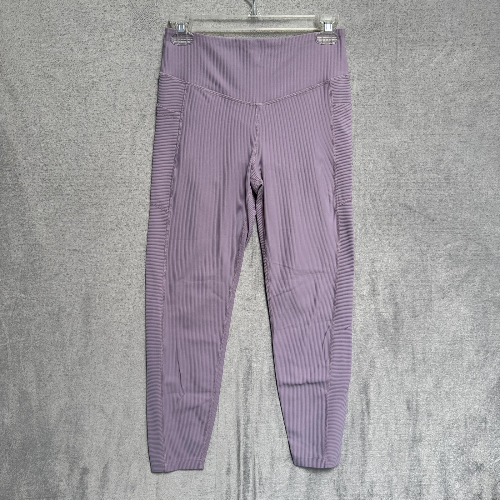 Old Navy Active Powersoft Leggings Womens Medium Purple High Rise Ankle Pockets