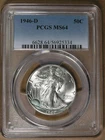 50C 1946-D Liberty Walking Half Dollar PCGS MS64 * AvenueCoin