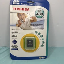 TOSHIBA 4GB SDHC Memory Card. NEW Sealed Package. SDHC-4GTR Class 4.