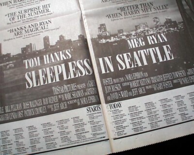 Best Sleepless in Seattle Movie Film Opening Day AD Review