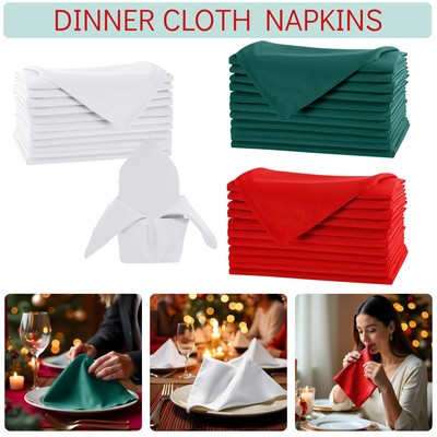 Servietten Servietten aus gesponnenem Polyesterstoff Weihnachten Party Abendessen Tuch 50 x 50 cm