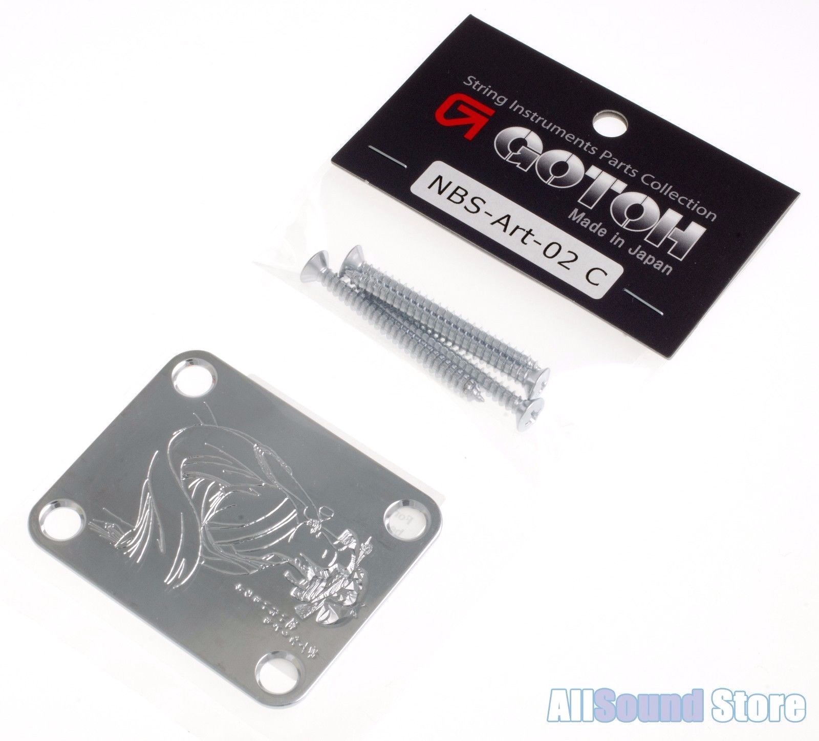 GOTOH NBSArt02 Neck Plate Japanese Art fits Fender Guitar/Bass