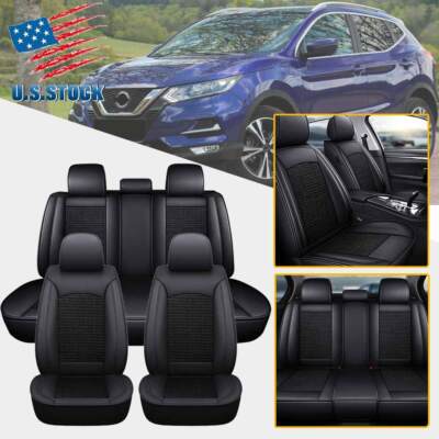 Seat Cover Full Set PU leather 5-Seat Protector For Nissan	Qashqai 2017-2023 AE