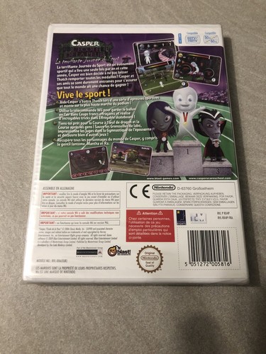 NEUF NEW casper l’école de la peur nintendo WII sealed blister - Bild 2 von 2