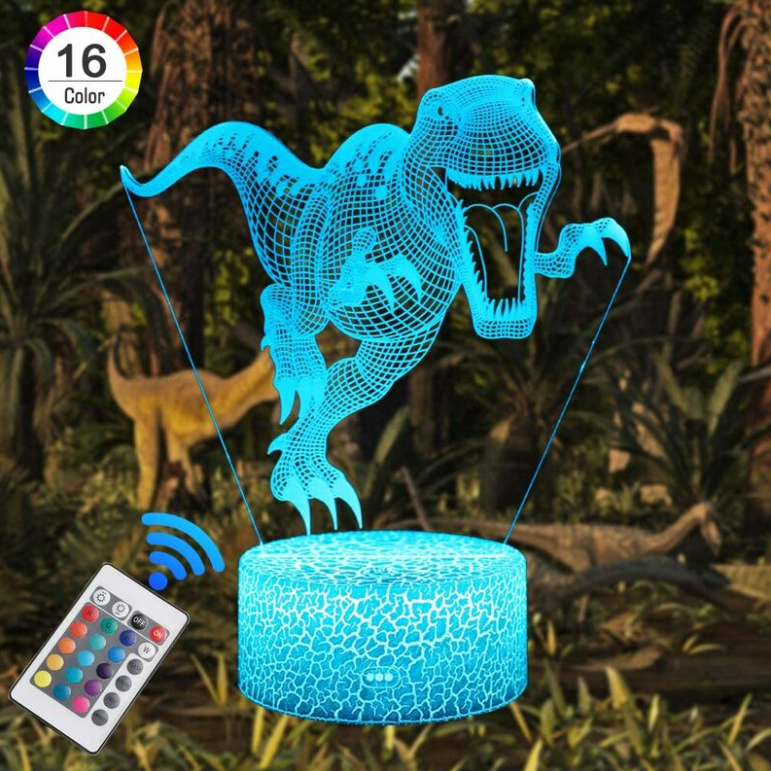 Uposao Dinosaurier Lichterkette - 3D Nachtlicht Mit 20 LED, 3 Meter, Für Kinderzimmer
