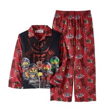 Lego Ninjago 2 PC Long Sleeve Coat Pajama Set Boy Size 6/7 8