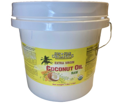Sun Star Organic Extra Virgin Coconut Oil, 1 Gallon - Pure, Versatile, Healthy