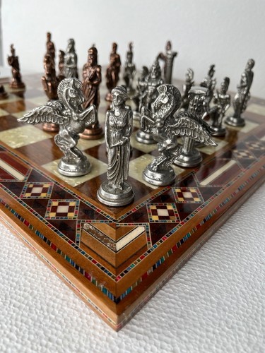 Luxury Handmade Mythology Chess Set – Pegasus Zamak Pieces & Wooden Board - Picture 11 of 14