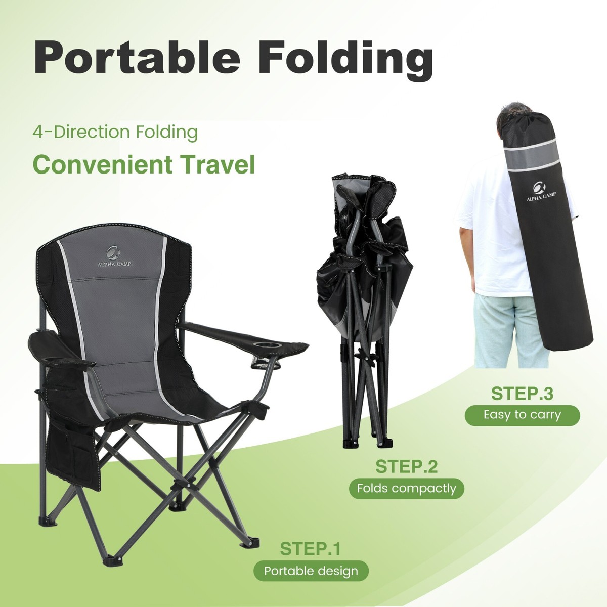 Cooler Arm Alpha Camp Oztrail Royale Arm Chair Alpha Camp