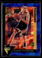 2020-21 Panini Flux Blue Cracked Ice Aleksej Pokusevski Rookie Oklahoma City