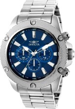 Invicta Men's 48 Pro Diver SS Silver Pro Diver Chrongraph Blue Dial Watch 22717
