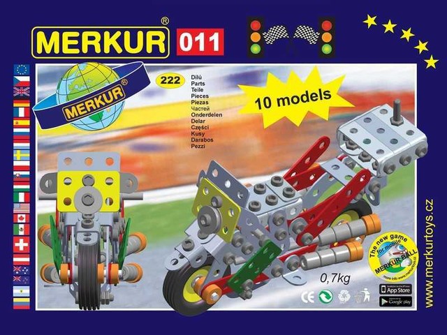 Metal construction set Merkur Motorcycle, 0,8 kg, NEW, made in CZECH REPUBLIC | eBay