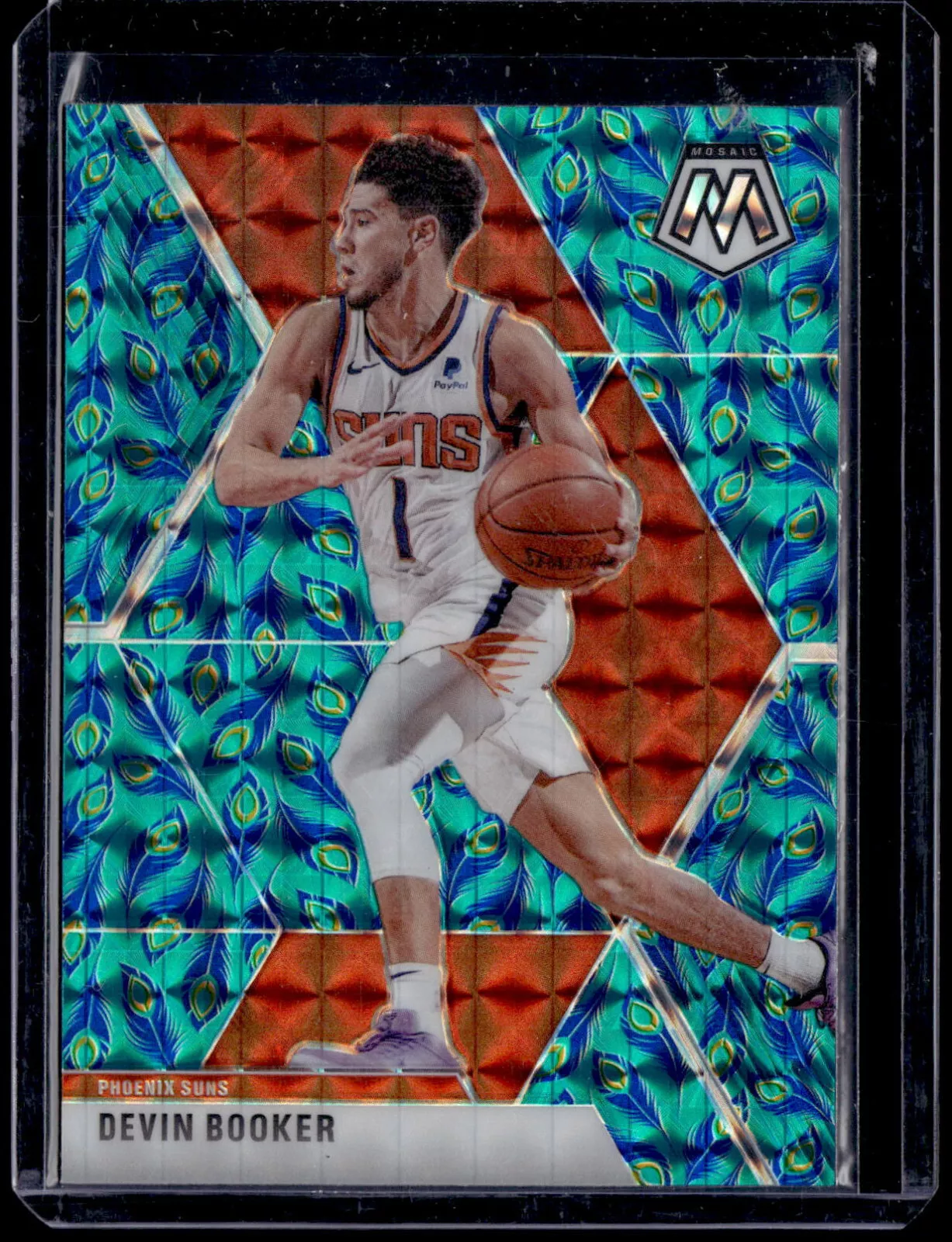 2019 Panini Mosaic Peacock Prizm #128 Devin Booker