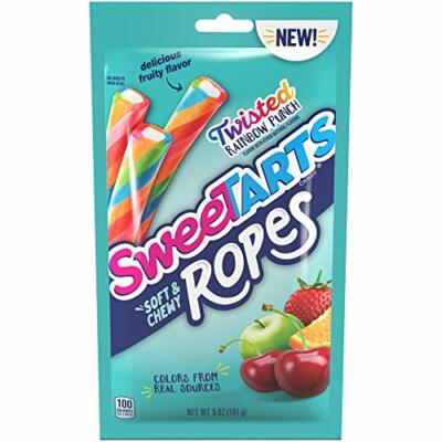 Sweet Tarts Ropes Soft & Chewy Rainbow Punch 5 Oz Each BB 03/2022 