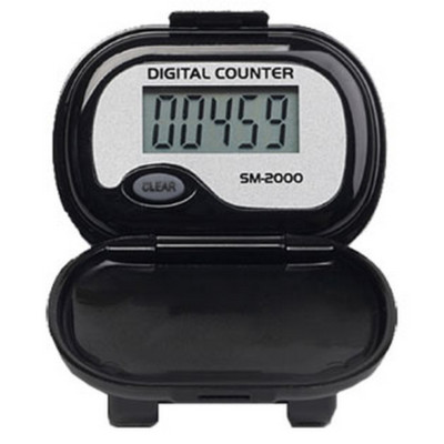 SM2000 Pedometer Step Counter Large Display Hinged Cover Belt Clip