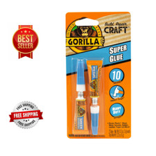 Gorilla Clear Super Glue 3g .11 ounces Mini Tubes, 2 Pack