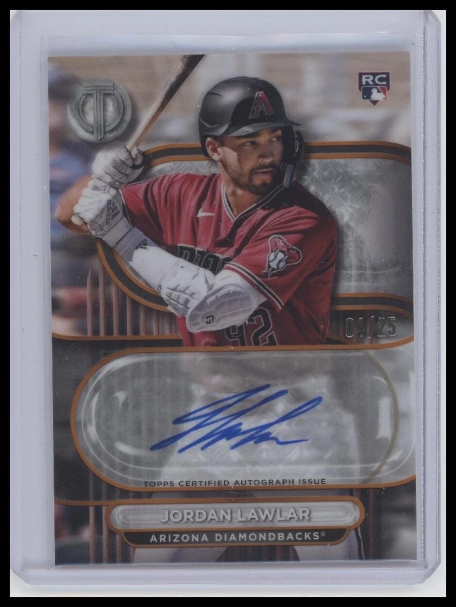 2024 Topps Tribute #TA-JL Jordan Lawlar Tribute Autographs Orange #/25