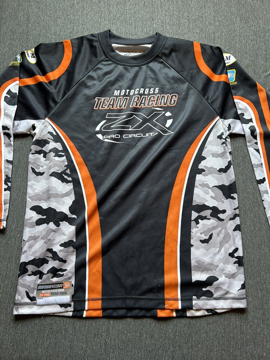 トップス Jin zeroxposur motocross shirt team racing Black Orange Camo | eBay