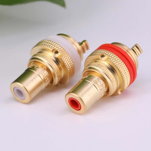 4PCS CMC RCA Connector Female Terminal Jack Plug Socket for HIFI Audio Video DIY - Picture 4 of 17