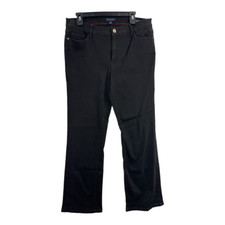 Tommy Hilfiger Womens Heritage Boot Cut Jeans Black Pockets Denim Plus 16 New