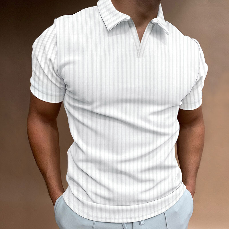 ribbed white polo