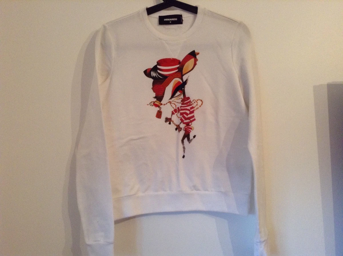 BNWT 100 Auth Dsquared2 Ladies White Jumper. M RRP 280.00 eBay