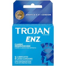 Trojan ENZ Lubricated Condoms, 3 Count Pack of 6