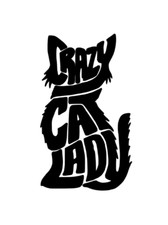 Crazy Cat Lady Vinyl Decal Sticker -Multiple Colors  Sizes- FREE SHIPPING