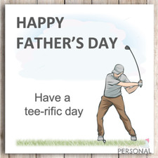 Golf Fathers Day Card Father's Day Card for Dad Grandad Grandpa Daddy Pops Gramp