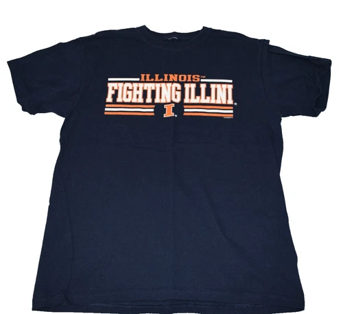 Illinois Fighting Illini Football Basketball University Varsity Medium T-shirt 