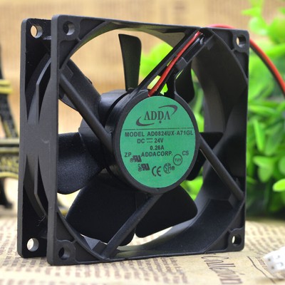 1PC  2-wire Cooling Fan  AD0824UX-A71GL 8025 8CM DC24V 0.26A