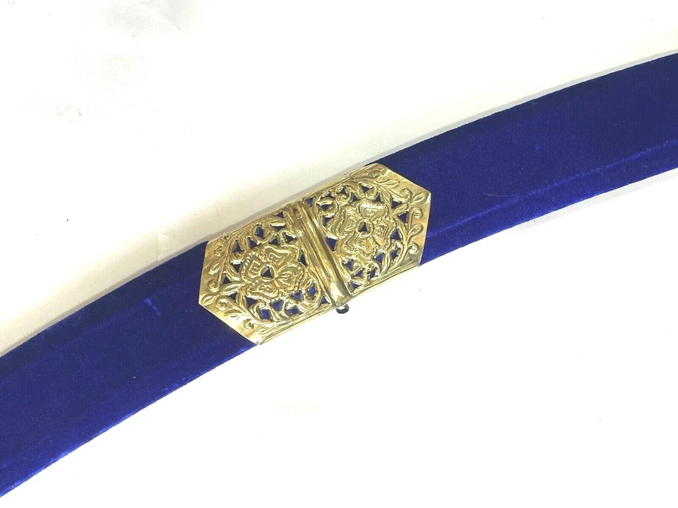 готовый к бою индийский талвар/меч лев стиль латунная рукоять синий чехол 38 дюймов - Изображение 3 из 4