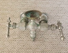 Antique 1920's Bathtub Faucet w/ Soap Dish Wand Holder ~ Nickel Over Brass - Plb