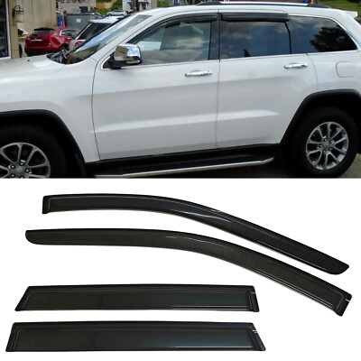 Fit 2011-2021 Jeep Grand Cherokee Window Visors Sun Vent Shade Rain Wind Guards