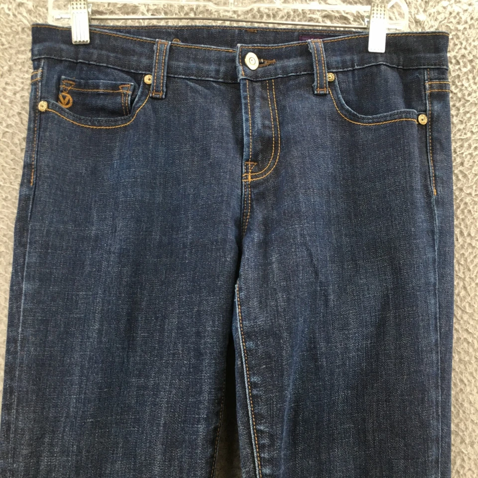 Vigoss Tapered Leg Jeans Womens 9 (actual 32x32) Blue Dark Wash Denim Mid Rise - Image 2 of 4