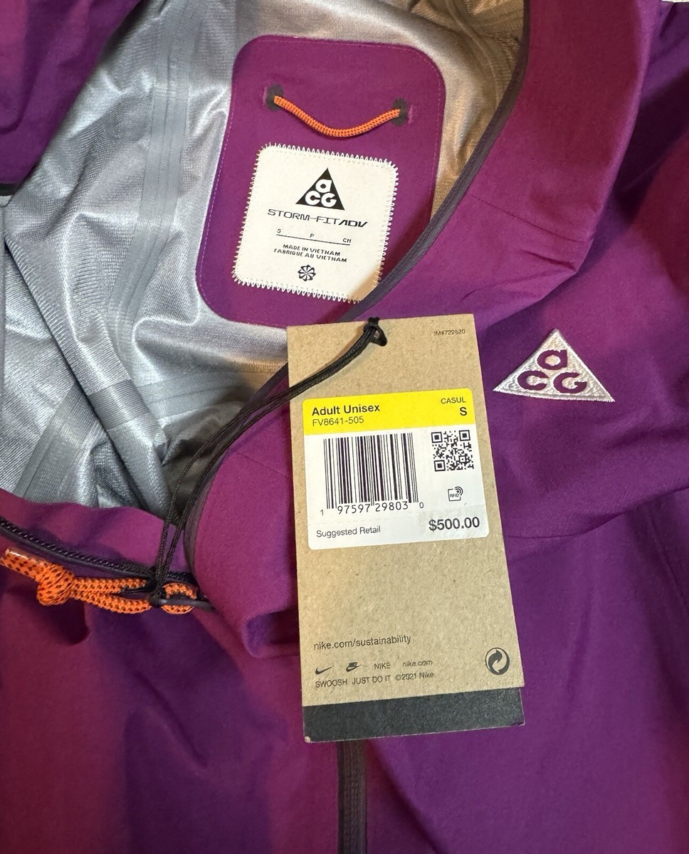 Nike ACG Gore-Tex Misery Ridge Jacket Mens Small Purple Berry