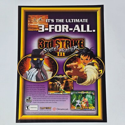 Street Fighter III 3 3rd Strike Sega Dreamcast Print Ad/Poster Promo Art