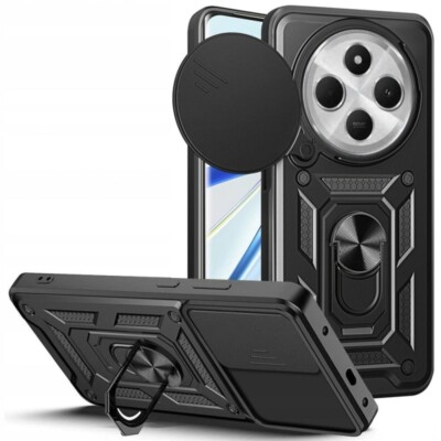 Für Xiaomi POCO C75 - Etui HandyTasche Hülle Magnet Hybrid Ring Slide Case Cover