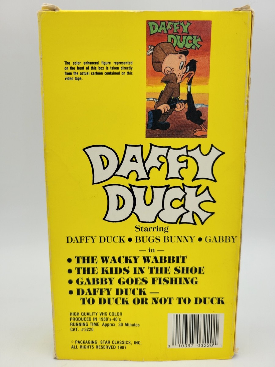 DAFFY DUCK Star Classics (VHS, 1987) 4 Shorts Bugs Bunny Gabby No