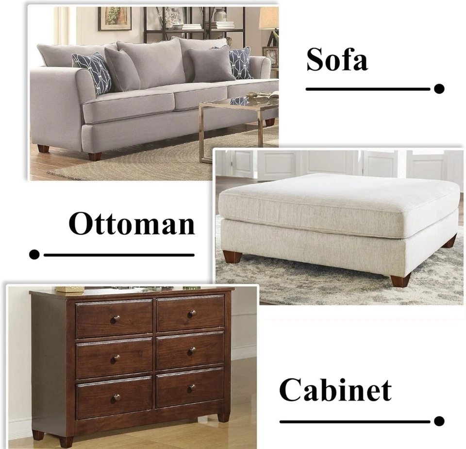 3" Wooden Furniture Legs Sofa Legs Pack of 4 Square Couch Legs Brown Mid-Cent - Image 3 of 4