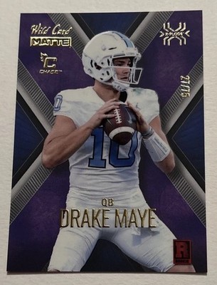 2023 Wild Card MATTE Rookies - X-Plode Drake Maye #MXP-DM Black-Blue X /75 (RC)