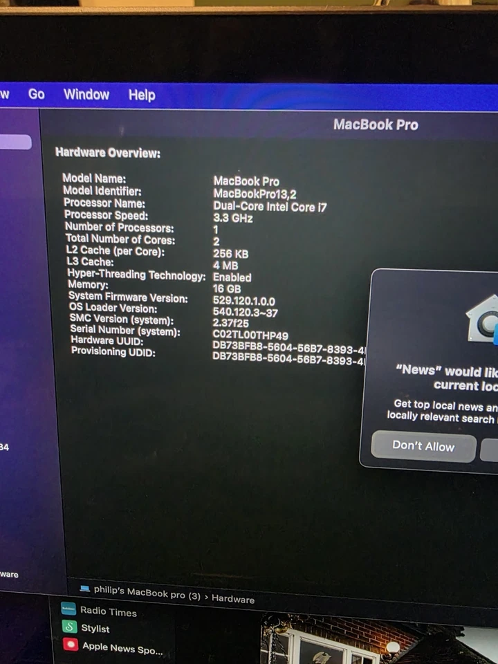 Apple MacBook Pro 13" 2016 · i7 · 16GB · 512GB, photo 3 of 4